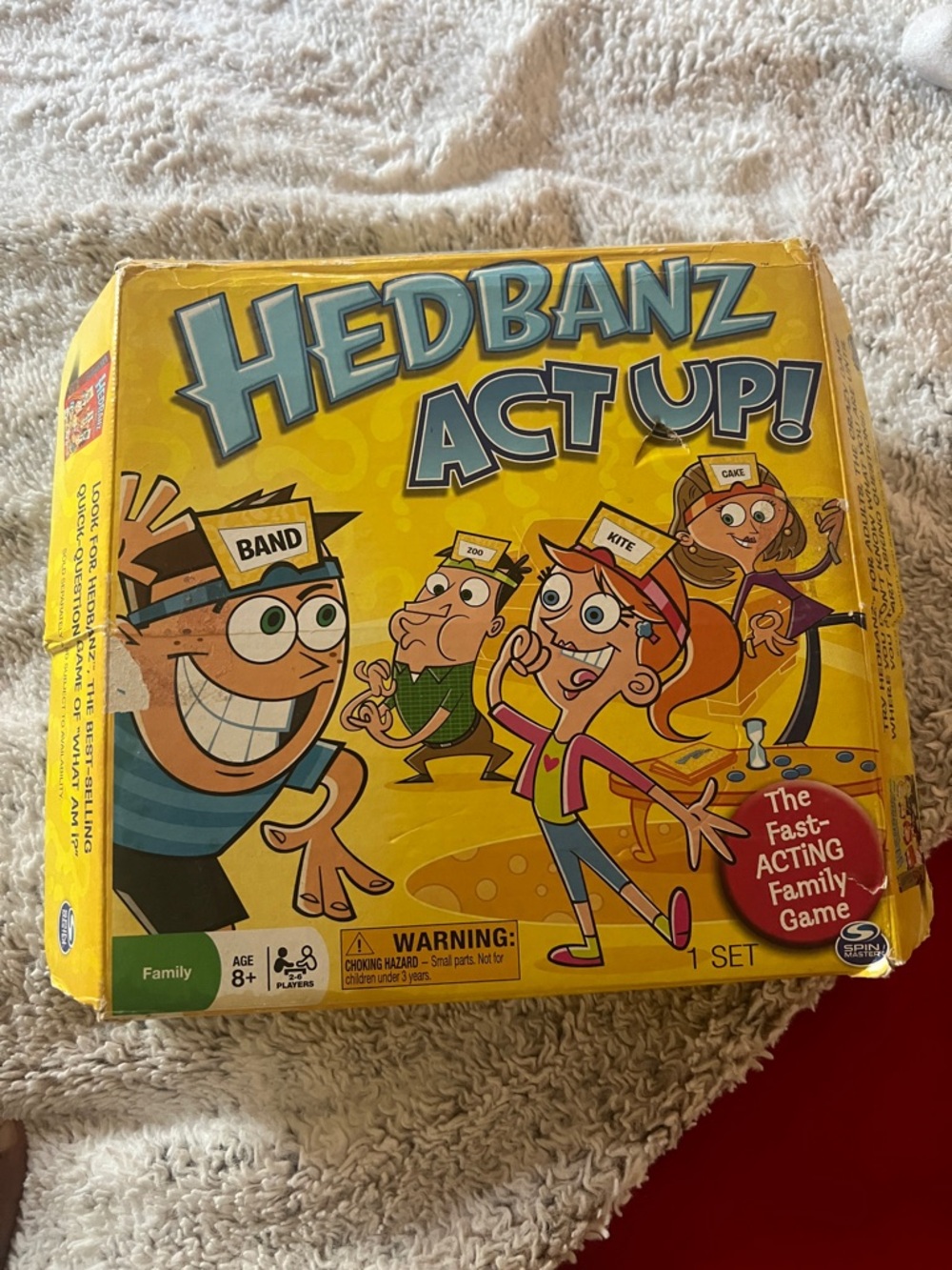 Hedbanz Act Up! Family Board Game - Yellow